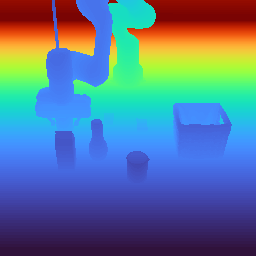 Depth image of the same frame